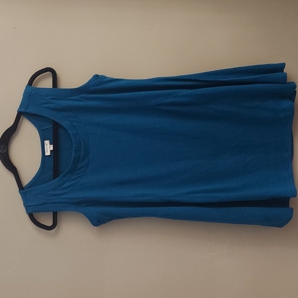 NEW AVENUE Fit-n-Flare Sleeveless Tank in Mykonos Blue sz 14 - Picture 4 of 12